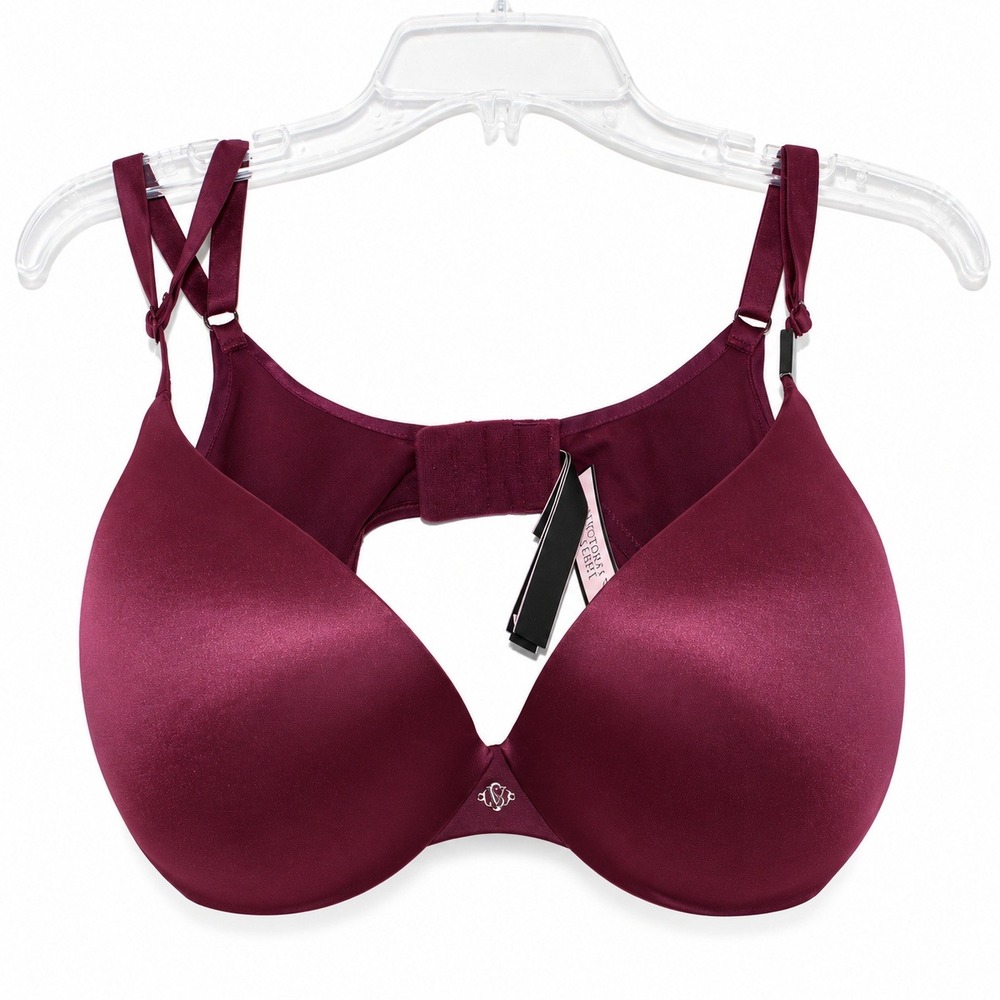 Victorias Secret Very Sexy Push-Up Bra Burgundy Satin 36D